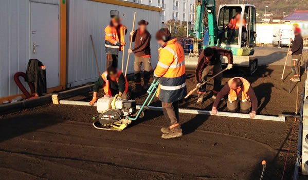 Fondations fertiles pour parking gazon