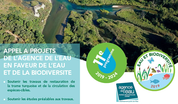 Appel à projets Eau et biodiversité 2019