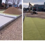 Phase travaux - Pose du géotextile dépolluant AMTER - avril 2024